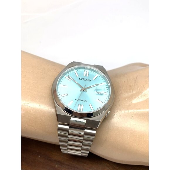 Citizen Men's Watch NJ0151-88M Tsuyosa Automatic Teal Blue Dial Stainless Steel - Picture 6 of 15